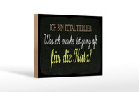 Holzschild Spruch 18X12 Cm Ich Bin Total Tierlieb Deko Schild