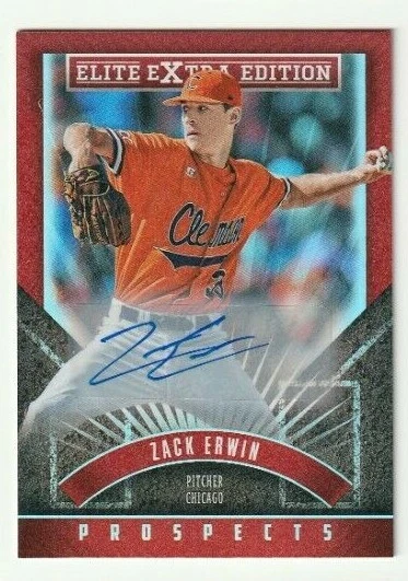 2015 Panini Elite Zack Erwin Chicago White Sox Autograph Auto Card