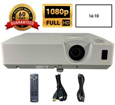 3LCD Projector 3000 Lumens Contrast Bright Color for Bar Full HD HDMI w/Remote