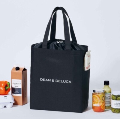 New Dean & DeLuca Cool Big Tote Bag Glow Extra Black Insulated Cooler Bag