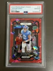 2024 Prizm Draft Picks Jaxson Dart #147 Red Ice Rated Rookie RC PSA 10