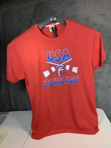 Homage USA Curling T-Shirt XXL Red