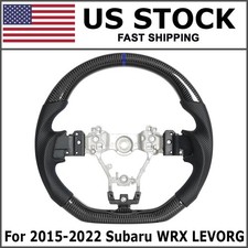Carbon Fiber Black Steering Wheel For 2015-2022 Subaru Wrx Sti S4 Levorg Vmgvm4