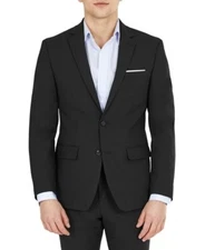 Bar Iii Mens Skinny fit Suit Jacket Blazer 38 R Black Solid