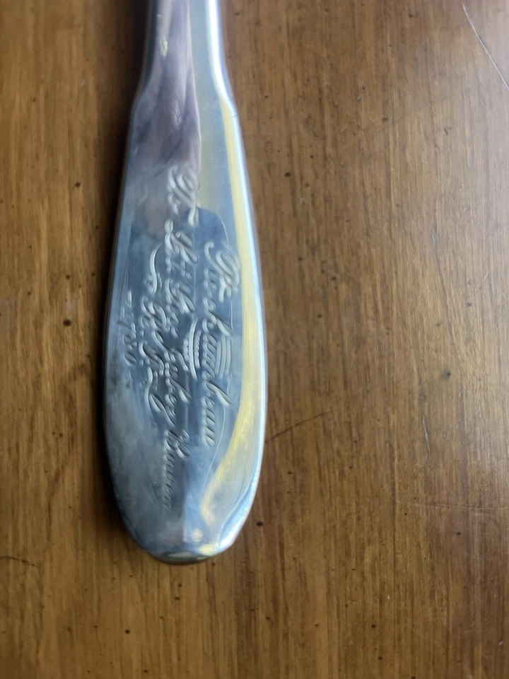 Cuchara de plata conmemorativa Rochambeau vicegobernador Jabez Bowen Foto 2 de 2