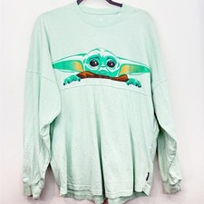 Disney Star Wars The Mandalorian Grogu Spirit Jersey Size Small Green Baby Yoda