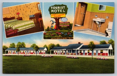 Postcard New Jersey Trenton Sleepy Hollow Motel US Route 1 51T