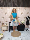 Vintage Barbie Outfit -  Mattel Tagged Skirt, Top, Necklace, Belt, Shoes +