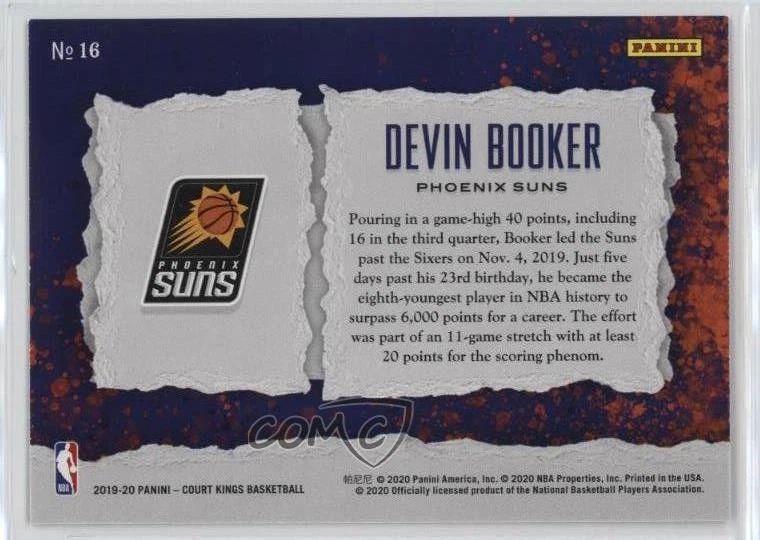 2019-20 Panini Court Kings Maestros Devin Booker #16 - Image 2 of 2