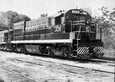 Negative - Seaboard Coast Line RR General Electric U-18B Diesel Unit No. 308