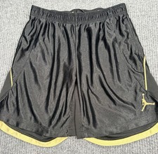 Nike Air Jordan Youth XL Black Gold Basketball Shorts Boys Size XL 13-15