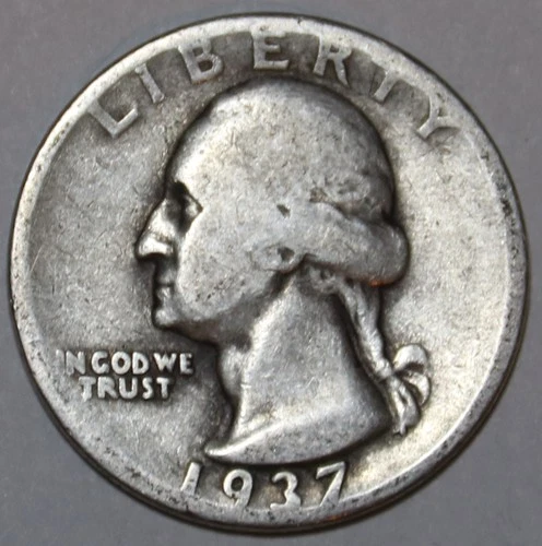 New Listing1937-D Washington Silver Quarter - Very Good - #1726EA