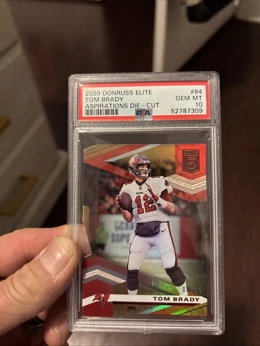2020 Donruss Elite Tom Brady Aspirations Die-Cut 6/24 PSA 10 population 1 🔥🔥