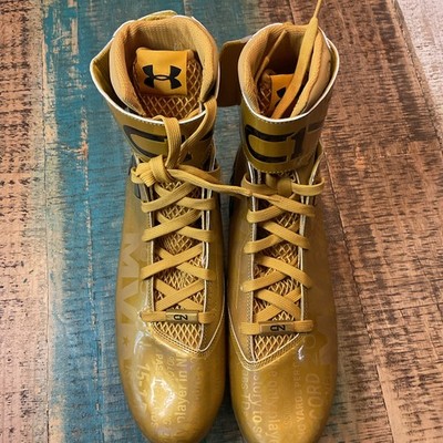 Under Armour C1N Cam Newton  limited edition Gold Football Cleats  Size 11 Rare