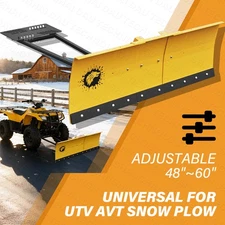 For ATV UTV Snow Plow Kit 48''/60" Steel Blade Complete Universal Mount Package