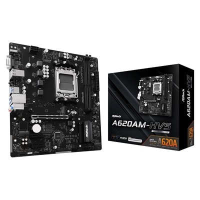 Asrock A620AM-HVS Amd Am5 Sockel Mainboard Micro-Atx 2x Ddr5 Slots 2x M.2 Socke