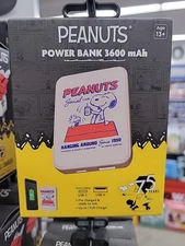 Peanuts Snoopy Power Bank Phone Charger "Hanging around since 1950"