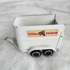 Vintage 1970's Tonka Stables Farm Horse White Trailer Pressed Steel Toy #52620
