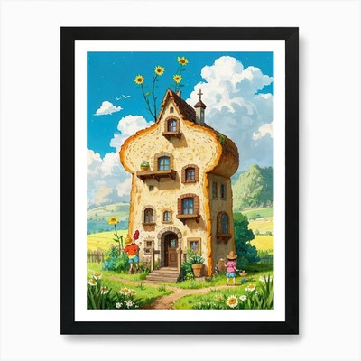 Haus des Brotes Kunstdruck gerahmt Wandbild Poster Leinwanddruck Bild