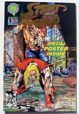 1993 STREET FIGHTER #2 GOLD FOIL (Sept), Malibu Comics VF+ - Game Tie-In