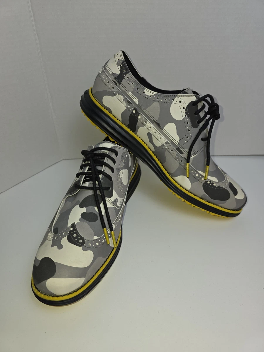 Cole Haan Shoes Mens 12 Grey Black Camo Rubber Slip-On Loafers Zero Grand 360 Cole Haan Grand 360 Camo Slip On Loafers (CROCS INSPIRED)M8  main image 4