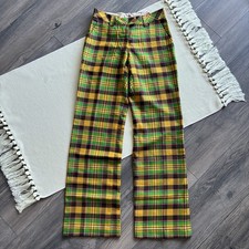 KENZO Plaid Wool Tailored Trousers SIZE 36