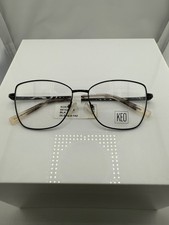 KEO Koen Eyeglass Frames Black Full Rim Cat Eye 56-15-142 NWT