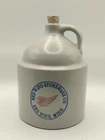 2004 Red Wing Stoneware Jug Piggy Coin Bank Advertisement Theresa WI River View
