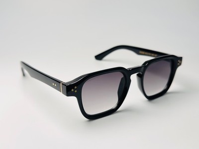 Black Square Sunglasses Gradient Lens Luxury Eyewear Retro Shades Vintage Style 