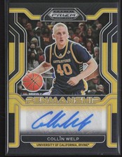 2022 Panini Prizm Draft Picks #CP-CWE Collin Welp Penmanship Black Gold Auto #/5