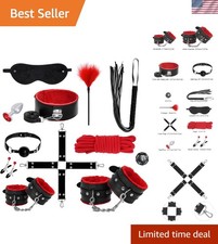 Ultimate 12 PCS Bondage Kit - Soft PU Leather Restraints for Adventurous Couples