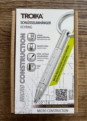 TROIKA MICRO CONSTRUCTION | Schlüsselanhänger mit Multitasking-Kugelschreiber