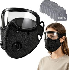Reusable Carbon Filter Dust Mask with Adjustable Goggles, Anti-UV-5-Layer Filte