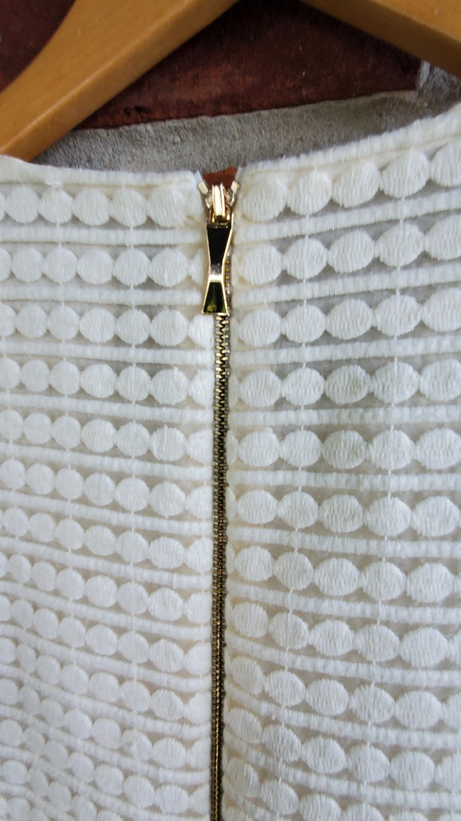 Abito Kate Spade 6 avorio bianco sporco fantasia cerchio ottimo lunghezza 34