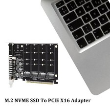 4-Port M.2 NVME SSD to PCIe 3.0 4.0 X16 Connector Expansion Card 4 x 64Gbps zz