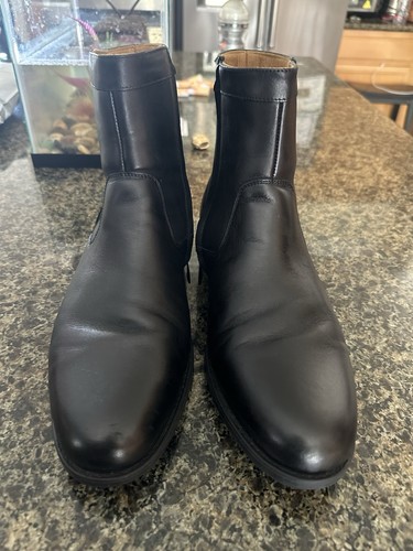 Florsheim Comfortech W/ortholite Side Zipper Black Leather Boots Sz 10.5 EEE - Picture 3 of 10