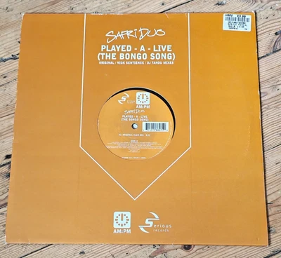 Safri Duo – Played - A - Live (The Bongo Song) 12" Vinyl 12AMPM141 VG+/VG+ 2001 - Image 1 of 4