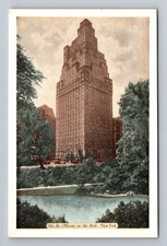 New York NY-New York, St. Moritz Hotel, Vintage c1937 Postcard
