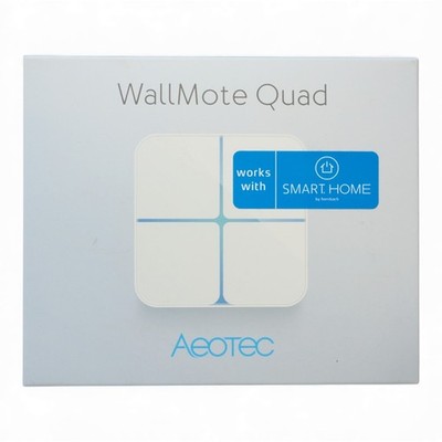 Aertec WallMote Quad - Funkwandschalter mit 4 Tasten - ZWave Plus - wireless