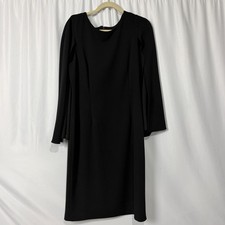 NWT Adrianna Papell Size 14 Black Sheath Dress Sleeveless w/Cape Attached