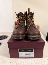 Made in England Dr. Martens 1460 Dark Tan Abandon Leather UK9