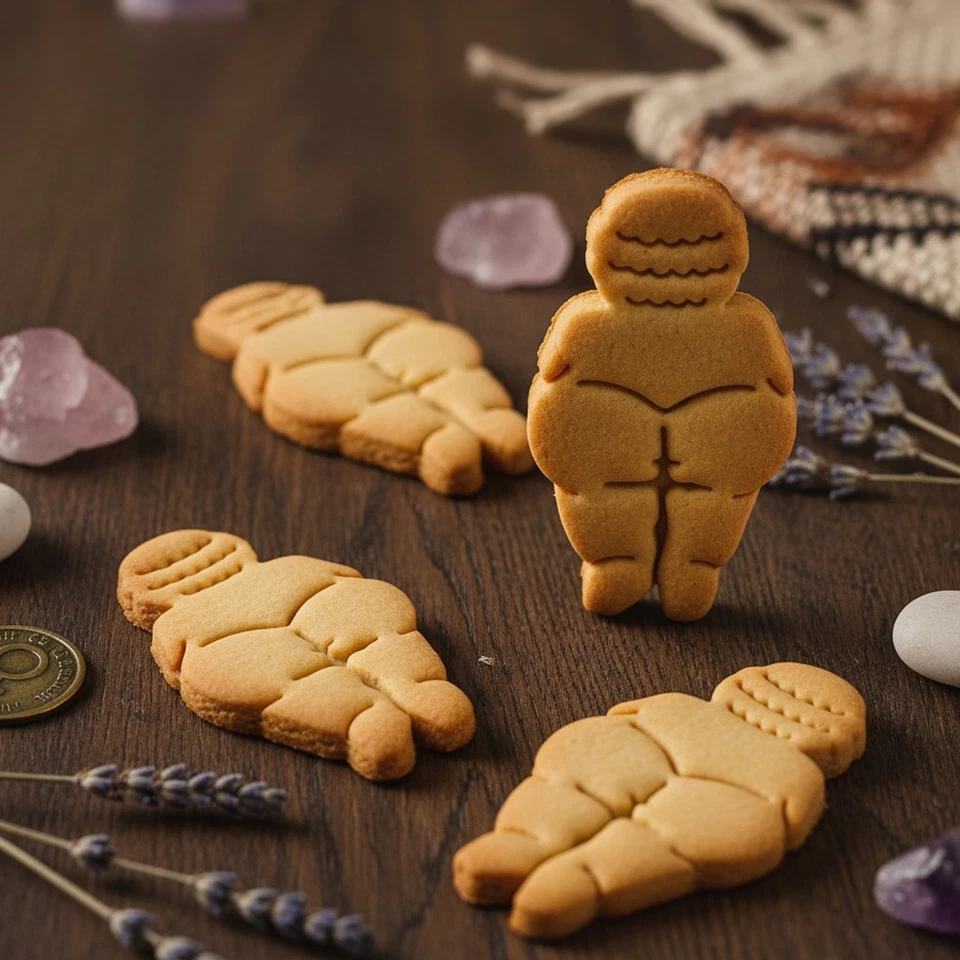 Cortador de galletas Venus of Willendorf Back - Arte paleolítico mujer diosa antigua Foto 2 de 3