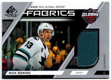 2023-24 SP Game Used NHL Global Series Fabrics Jersey NICK BONINO #GS-10 Sharks