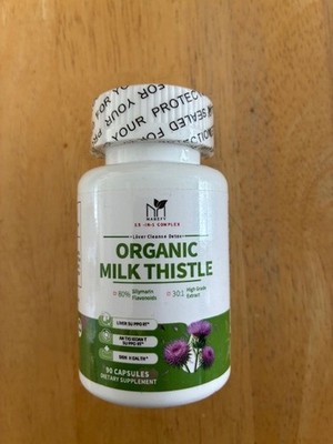 Mabefy 15 in 1 Complex Organic Milk Thistle 90 Capsules Liver Cleanse Detox