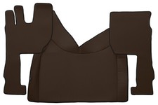 Paar Teppiche + Motorhaube-Abdeckungen Ökoleder Glatt Brown Volvo FH4 FH5