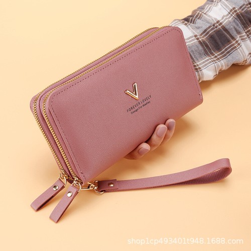 Large-capacity Clutch Bag Leather Zipper Wallet Waist Strap Purse for Women Gift - Picture 7 of 13