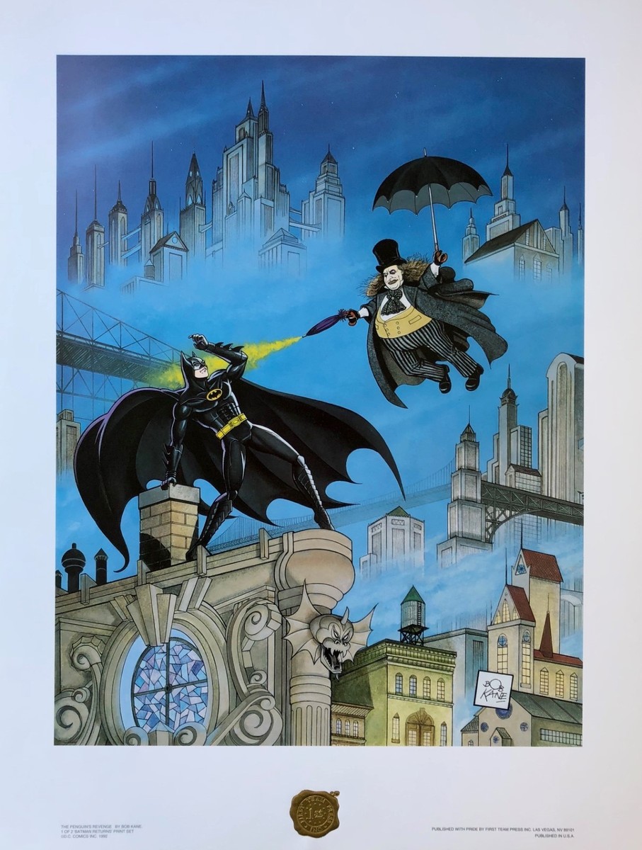 【直筆サイン本】 バットマン生みの親 ボブケイン BOB KANE DCコミック Lot - Cartoonist Bob Kane Signed Drawing of Batman