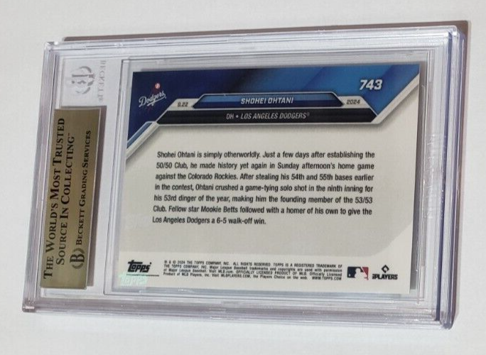 Dodgers 53/53 Club ~ Shohei Ohtani ~ 2024 Topps Now #743 Baseball