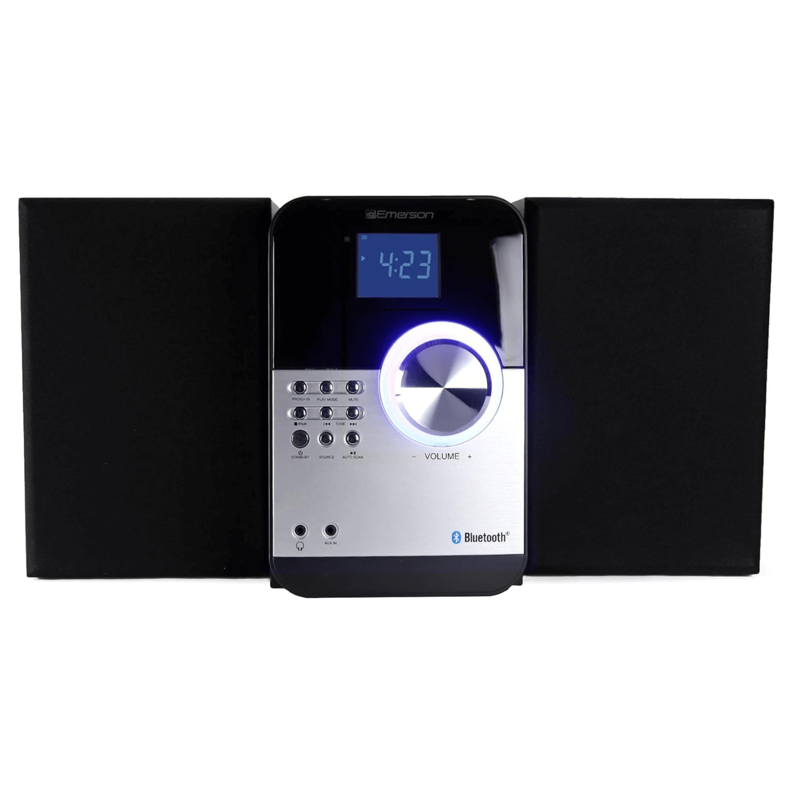 Emerson CD & MP3 Bluetooth FM Radio Microsystem w Programmab