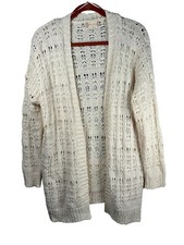 Altar'd State Cream Cardigan Sweater Medium Cozy Soft